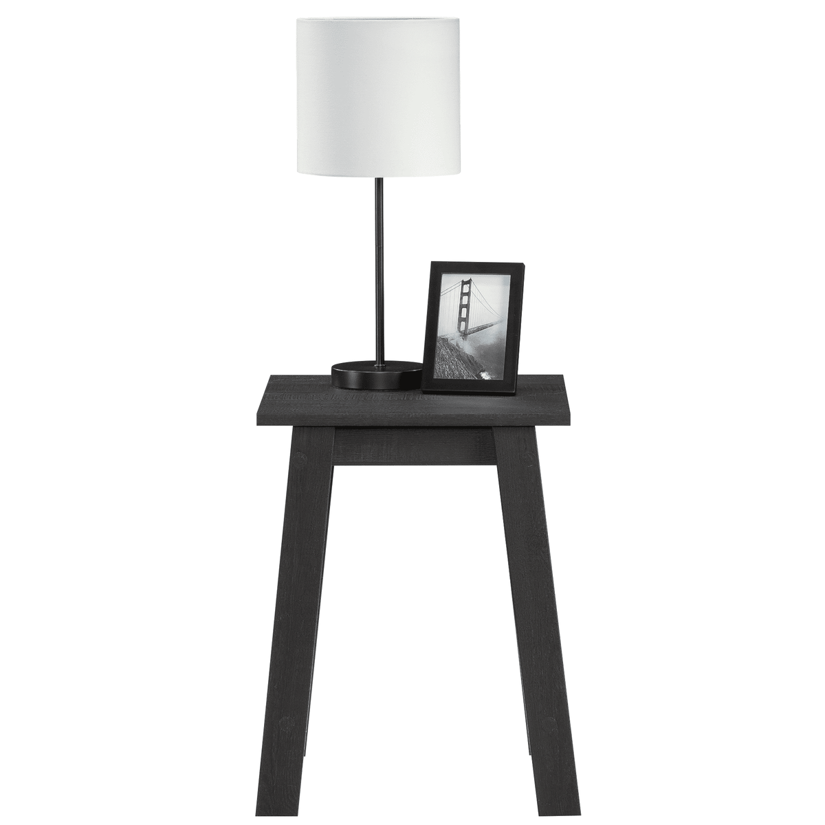 (2 pack) Mainstays Small Square Side Table, Black Finish