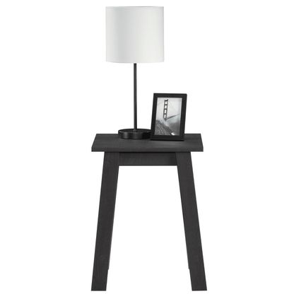 (2 pack) Mainstays Small Square Side Table, Black Finish