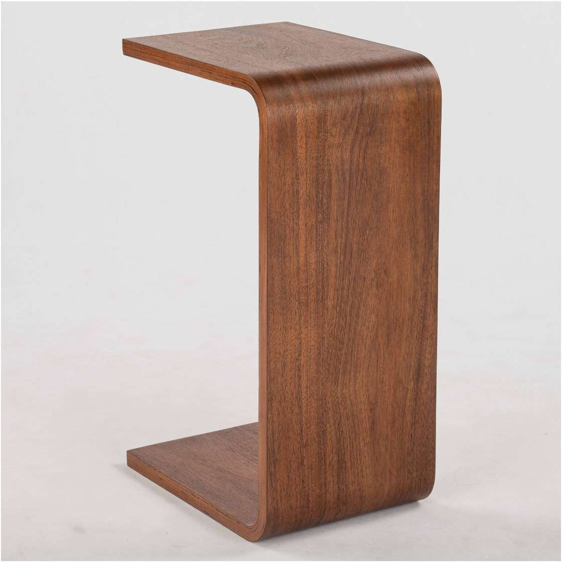 Mainstays Amelia C-Shape End Table, Walnut Brown