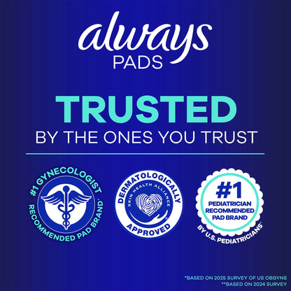 (6 pack) Always Maxi Pads without Wings, Size 4, Overnight Absorbency, 28 count