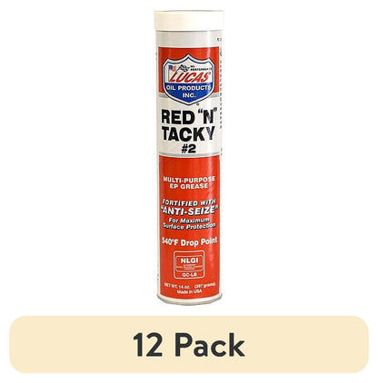 (4 pack) Lucas 10005 Red N Tacky EP Grease Multi-Purpose Lubricant 14 Oz