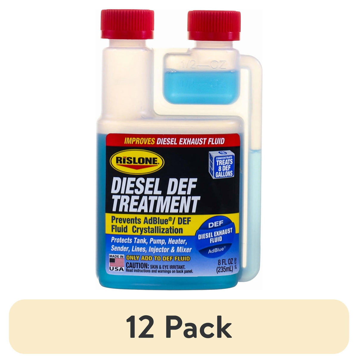 (4 pack) Rislone DEF Treatment for Diesel Vehicles, 8 fl oz Bottle