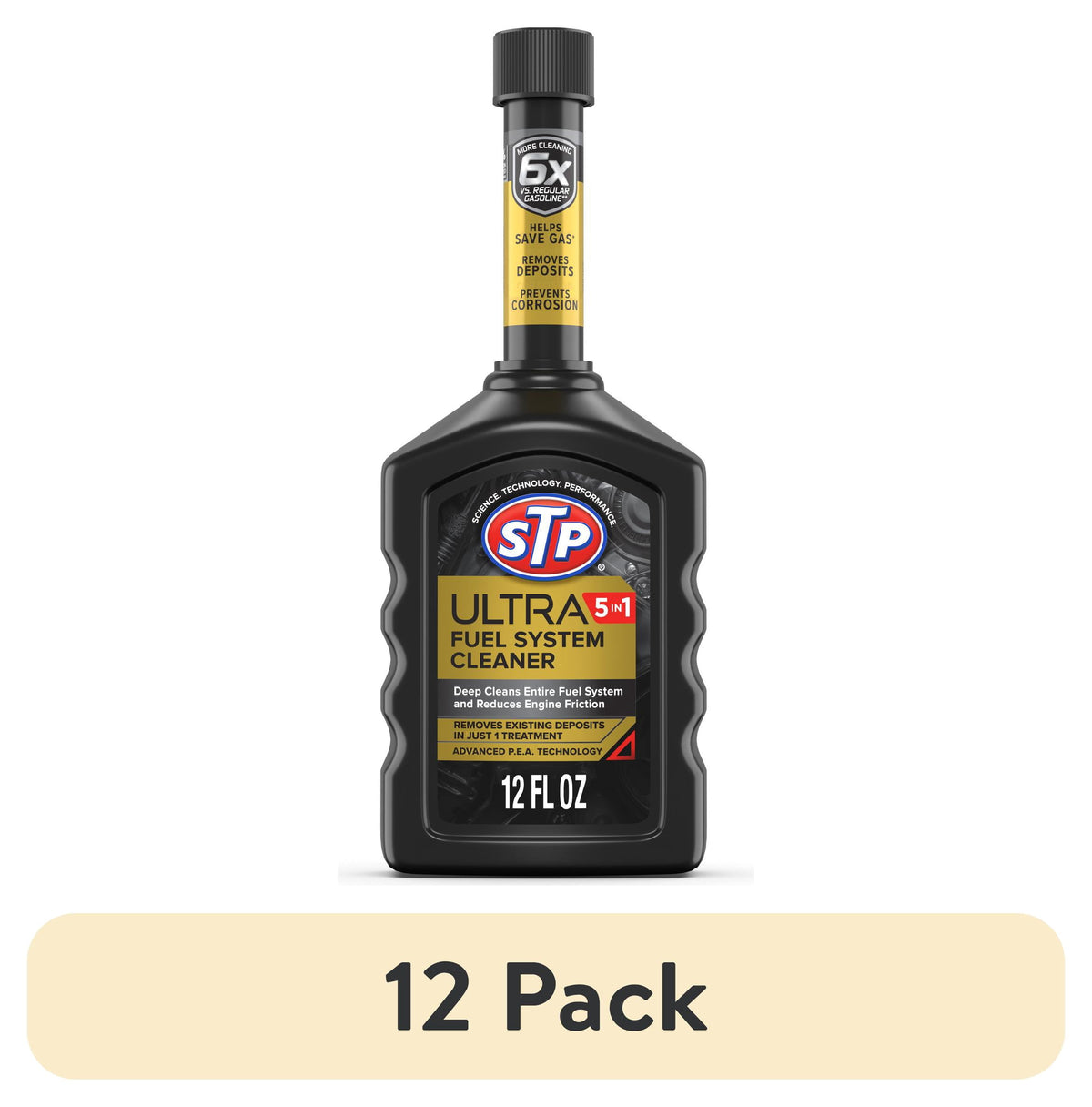 (3 pack) STP Ultra 5-in-1 Fuel System Cleaner Gas Additive, 12 fl oz