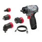 Hyper Tough 12V Max Lithium-Ion 4-in-1 Multi-Head Cordless Power Drill with 2.0Ah Battery and USB-C Charging Cable