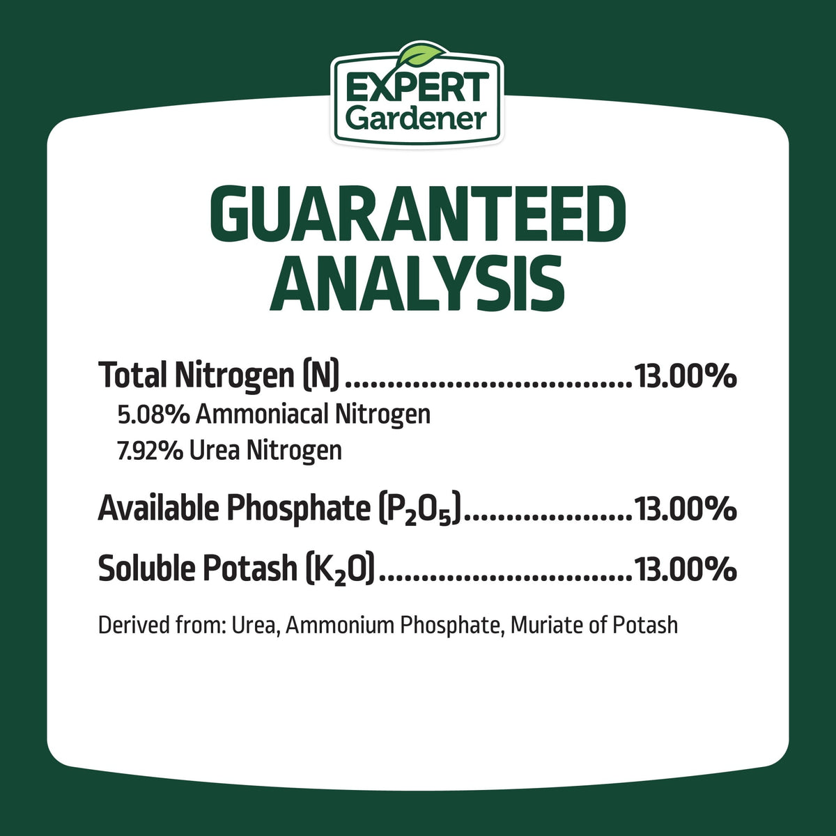 Expert Gardener All Purpose Fertilizer 13-13-13, 40 lb