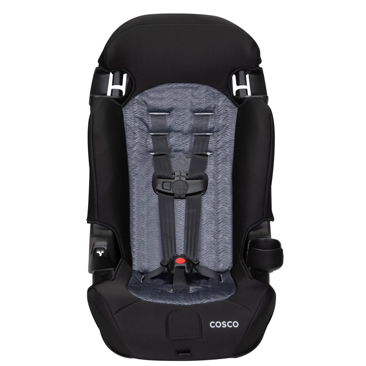 Cosco Kids Finale 2-in-1 Toddler Booster Car Seat, Fiberwave II, Black/Grey, Harness Booster Car Seat