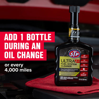 (3 pack) STP Ultra 5-in-1 Fuel System Cleaner Gas Additive, 12 fl oz
