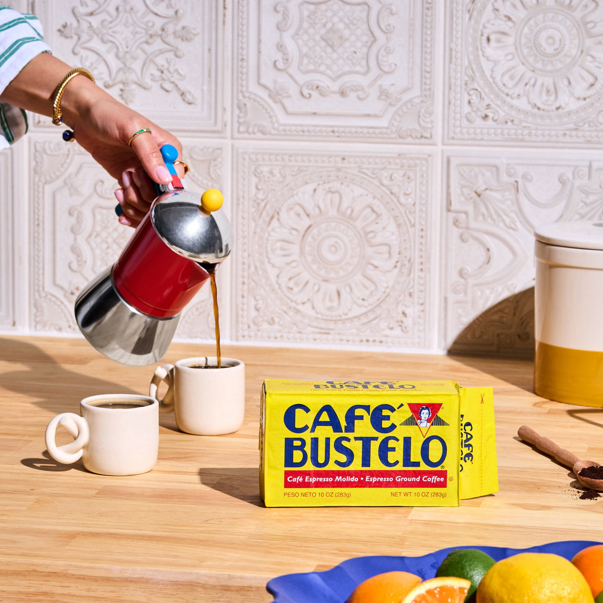 (12 pack) Cafe Bustelo, Espresso Style Dark Roast Ground Coffee, Vacuum Packed 10 oz Brick