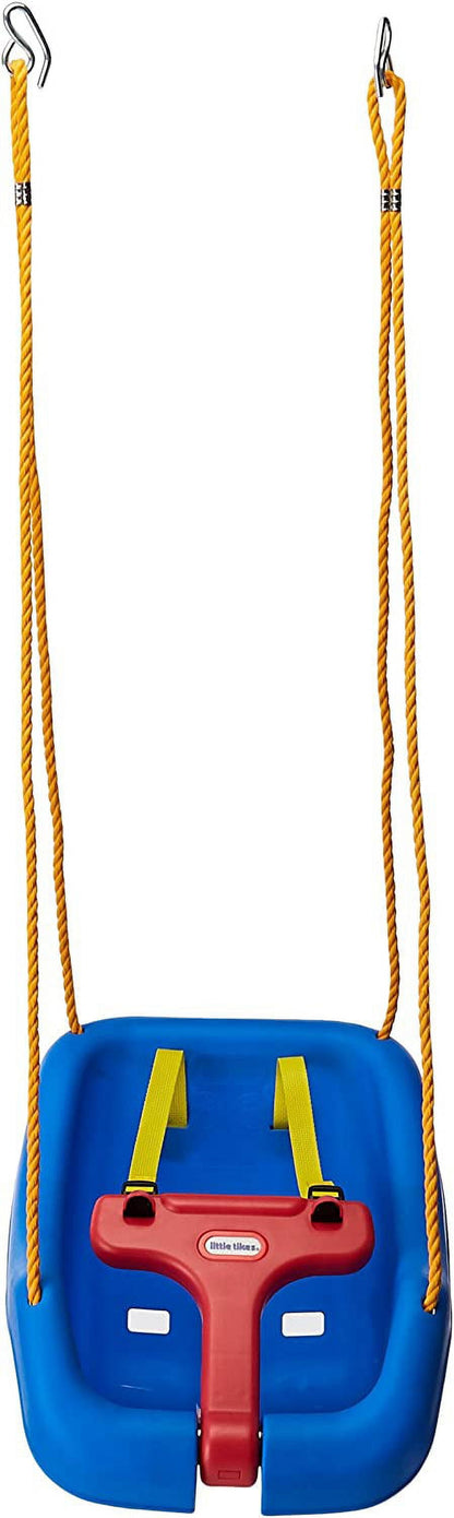 Little Tikes 2-in-1 Snug and Secure Swing, High Back Swing, Blue