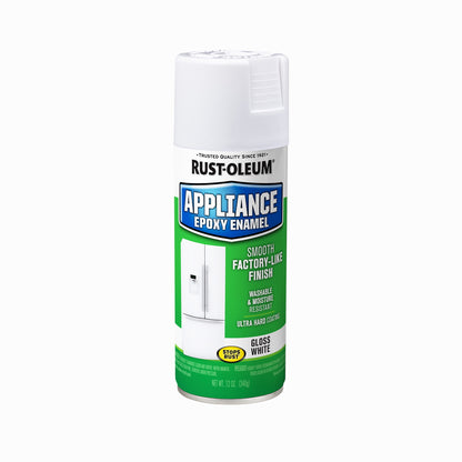 (6 pack) White, Rust-Oleum Specialty Appliance Epoxy Gloss Spray Paint-7881830, 12 oz