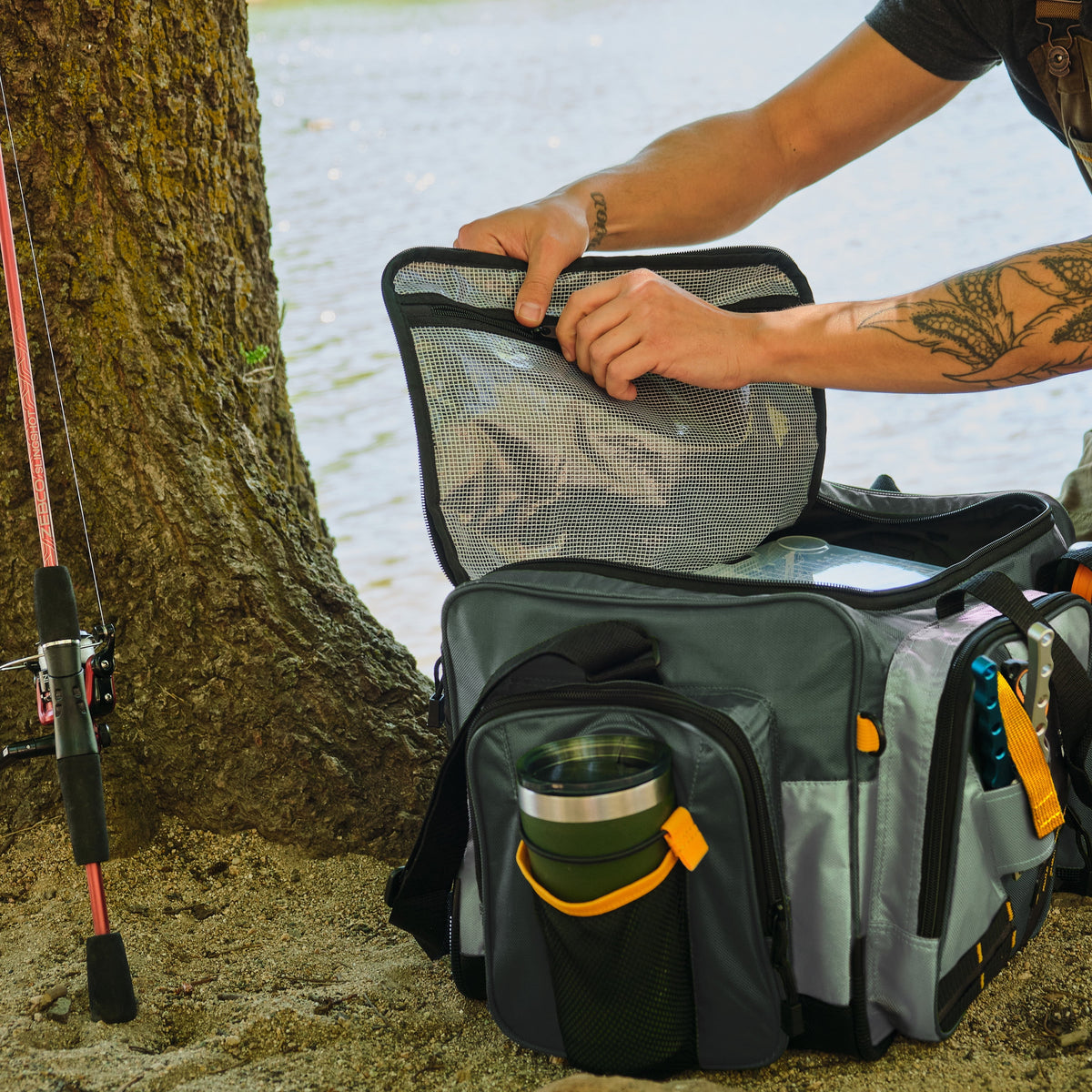 Okeechobee Fats Extra Large Fishing Tackle Bag & Boxes, Polyester
