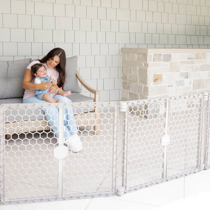 Regalo 2-in-1 Super Wide Baby Gate & Play Yard Plastic 192 Inches, Gray