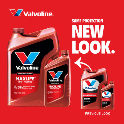 (2 pack) Valvoline MaxLife High Mileage 20W-50 Synthetic Blend Motor Oil 5 Quart