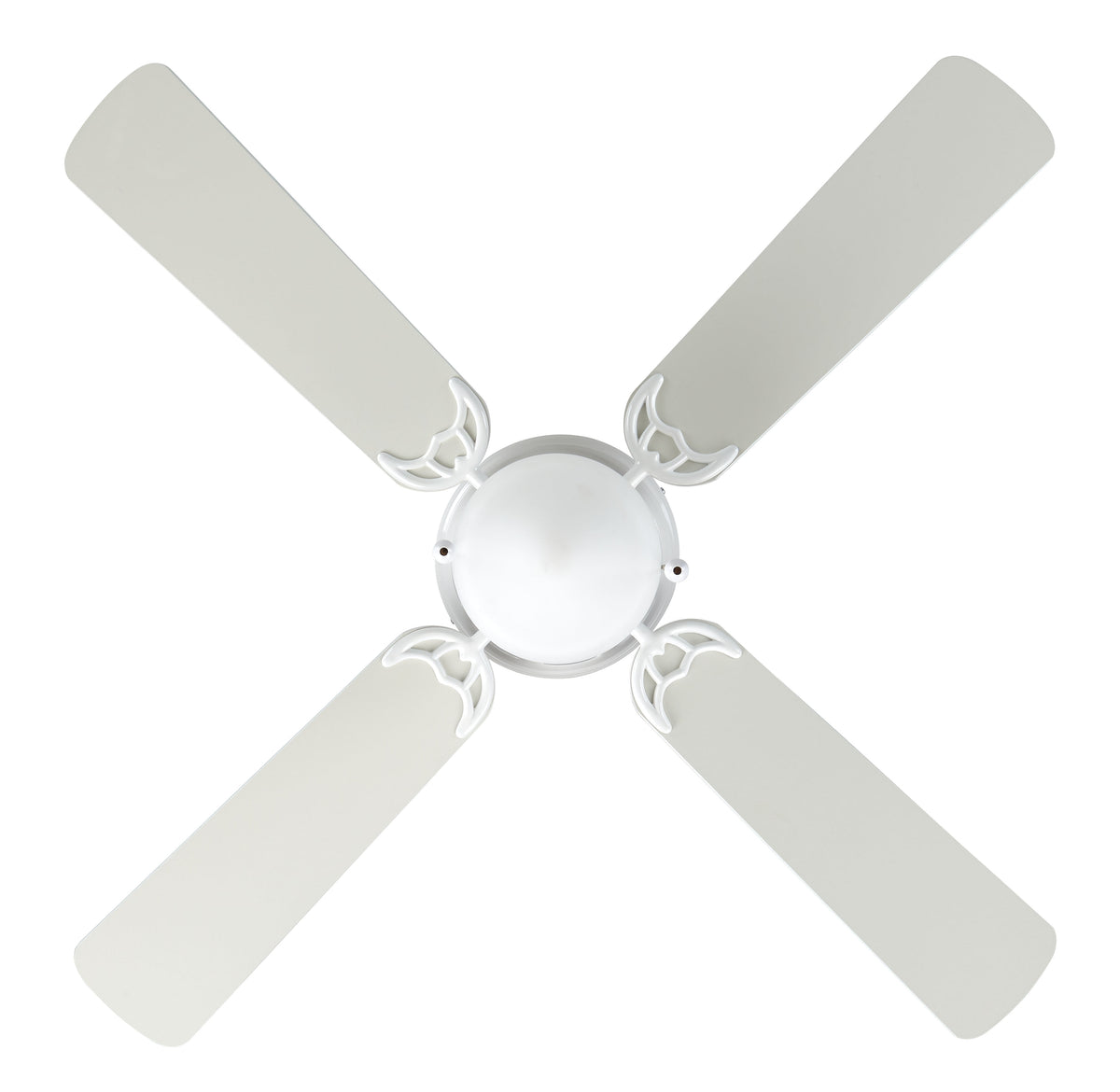 Mainstays 42 in Hugger Metal Indoor Ceiling Fan with Light, White, 4 Blades, LED Bulb, Reverse Airflow