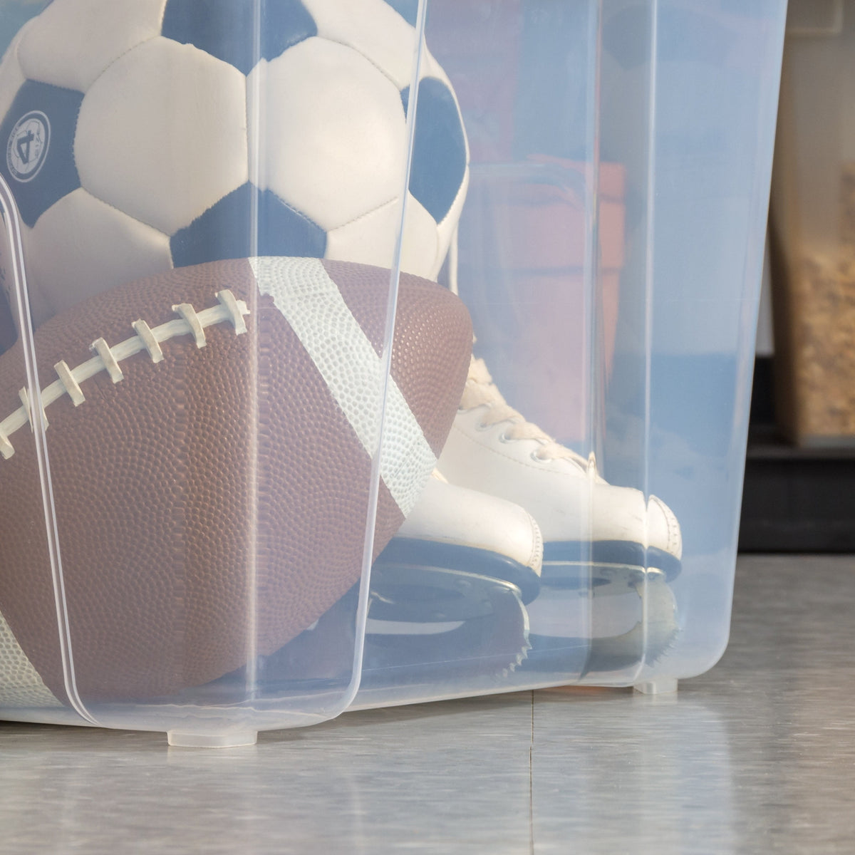 IRIS 60 Qt. Plastic Storage Bins with Lids, Stackable Storage Containers, Totes, 4 Pack