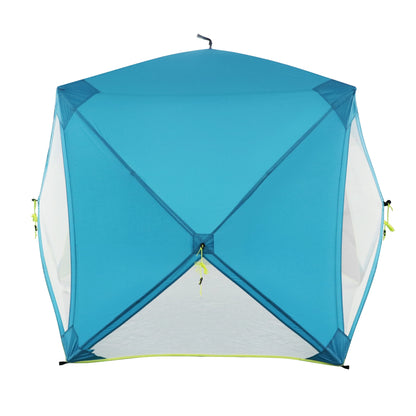 Ozark Trail 82 in x 70 in x 63 in Pop-Up Beach Shelter with UPF50+ Protection, Blue