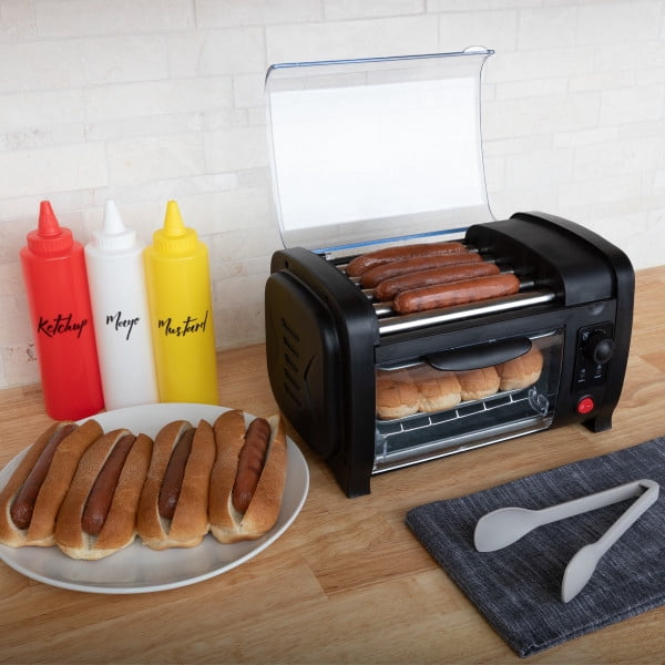 Great Northern Popcorn Hot Dog Toaster - Hot Dog Roller with Bun Warmer