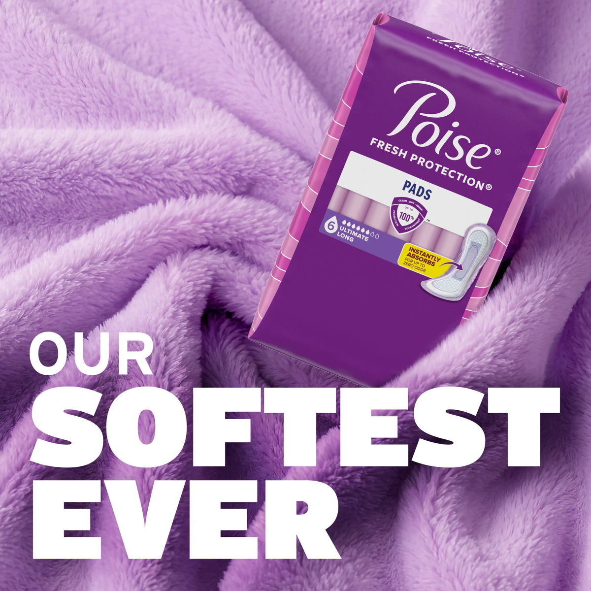 Poise Women's Incontinence Pads, Ultimate Absorbency, Regular Length (112 Count)