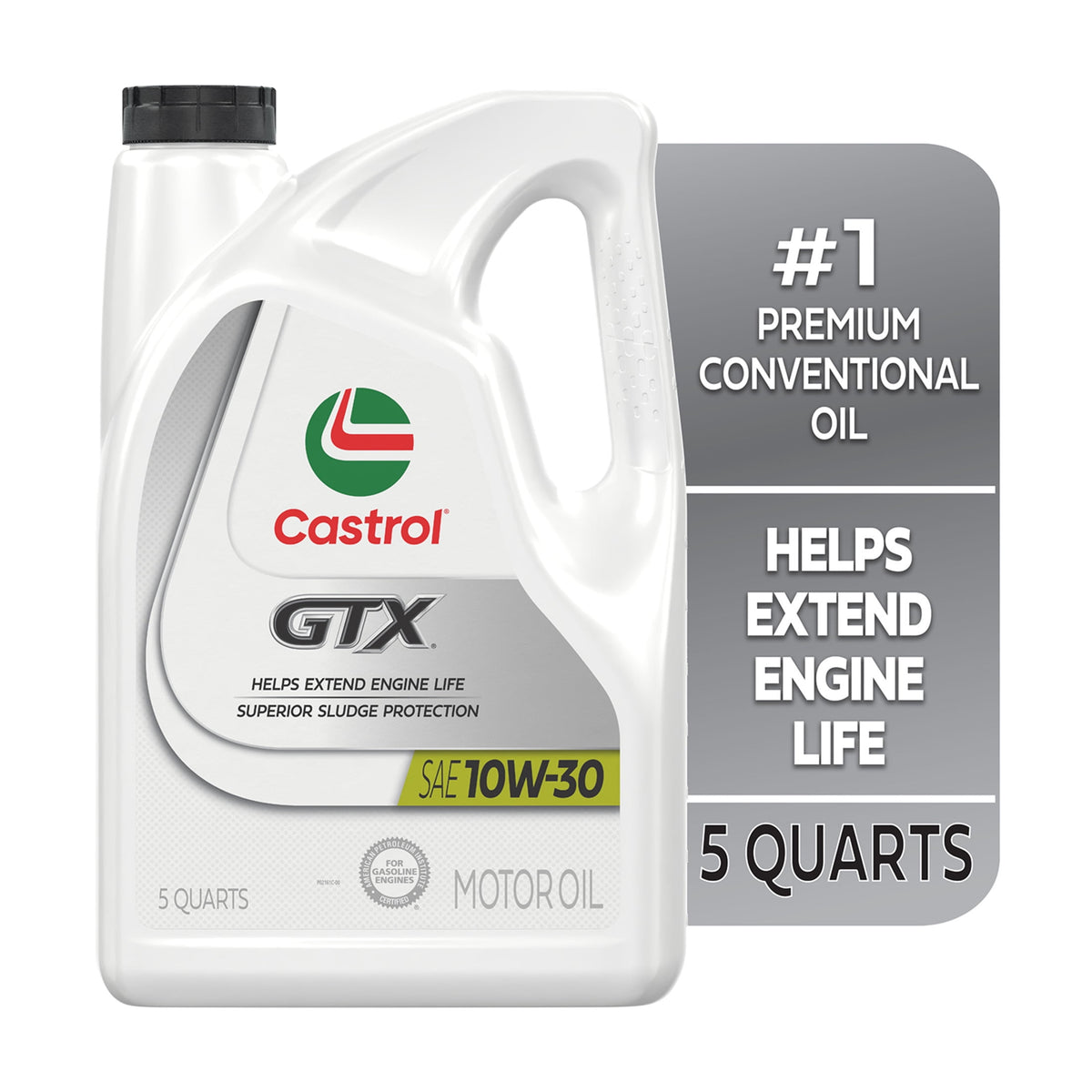 (2 pack) Castrol GTX 10W-30 Conventional Motor Oil, 5 Quarts