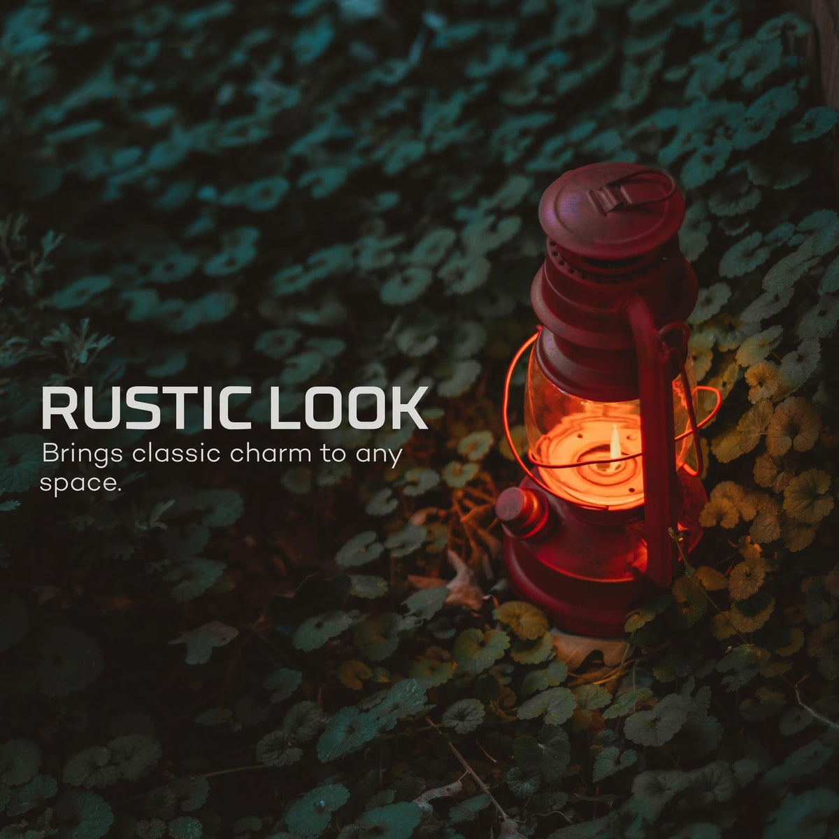 NEBO Retro 100 Lumen LED Red Metal Lantern, Battery Operated