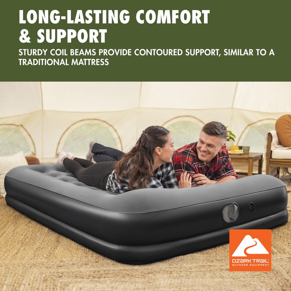 Ozark Trail 13 in Full Air Mattress with Built-In USB Pump
