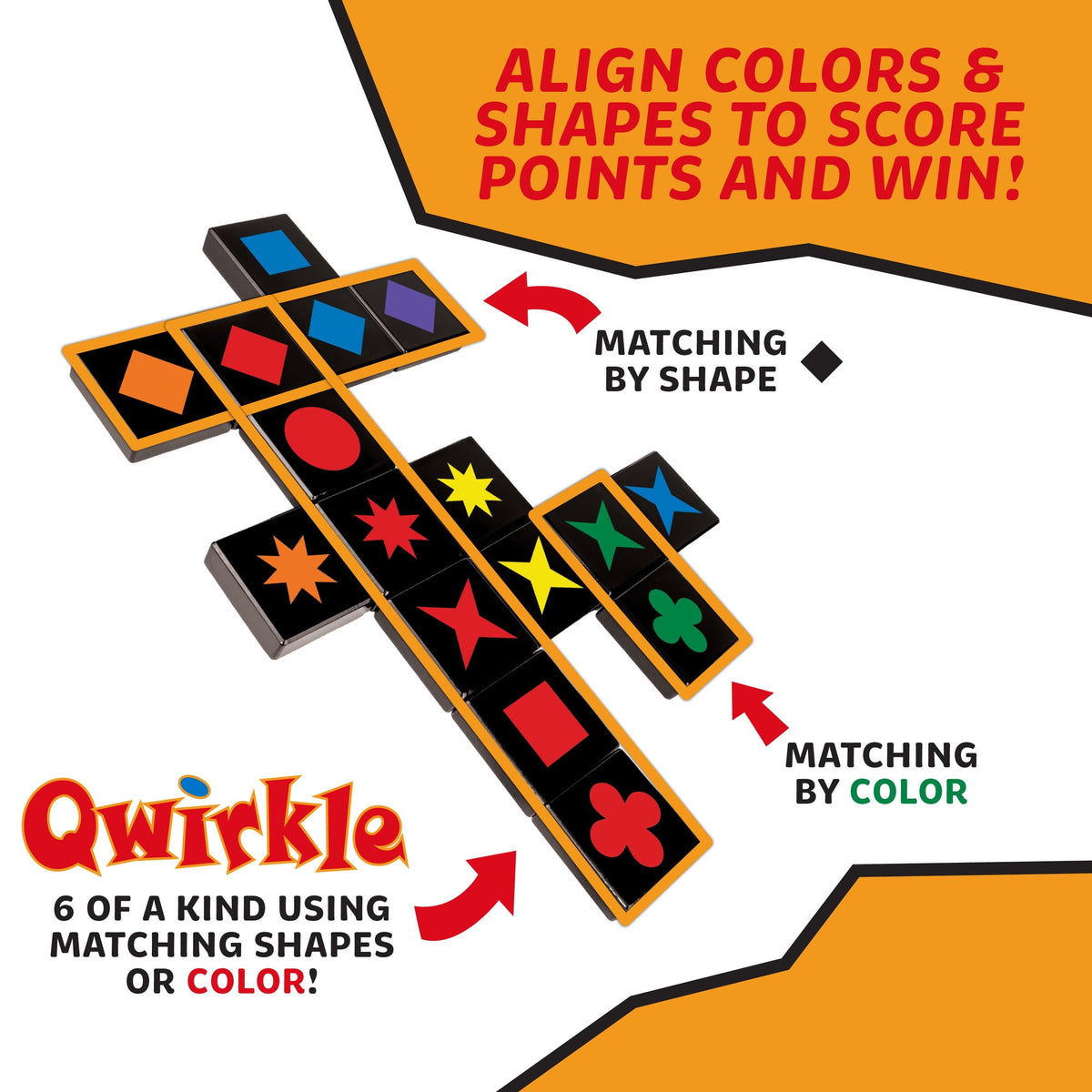 MindWare Qwirkle Deluxe Collector’s Edition Game, 108 Acrylic Tiles, 4 Tile Racks, Nylon bag, Score Card, Pencil & Rules, 2 to 4 Players