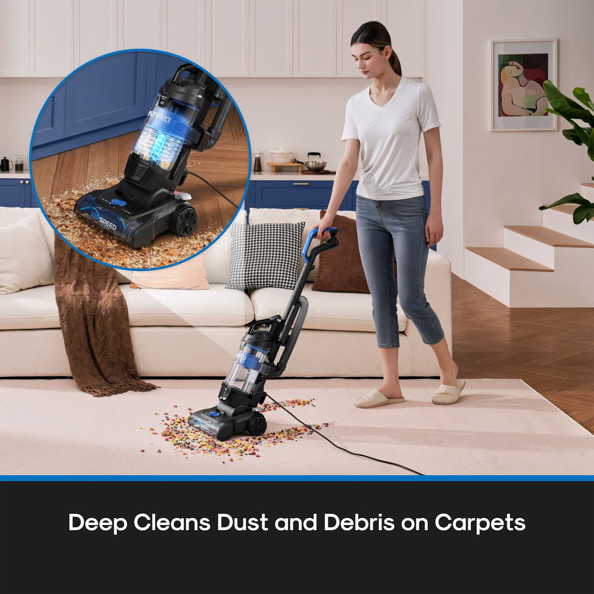 Eureka, Vacuum Cleaner, NEU110 Blaze Air Speed Upright, 1 Count, Blue