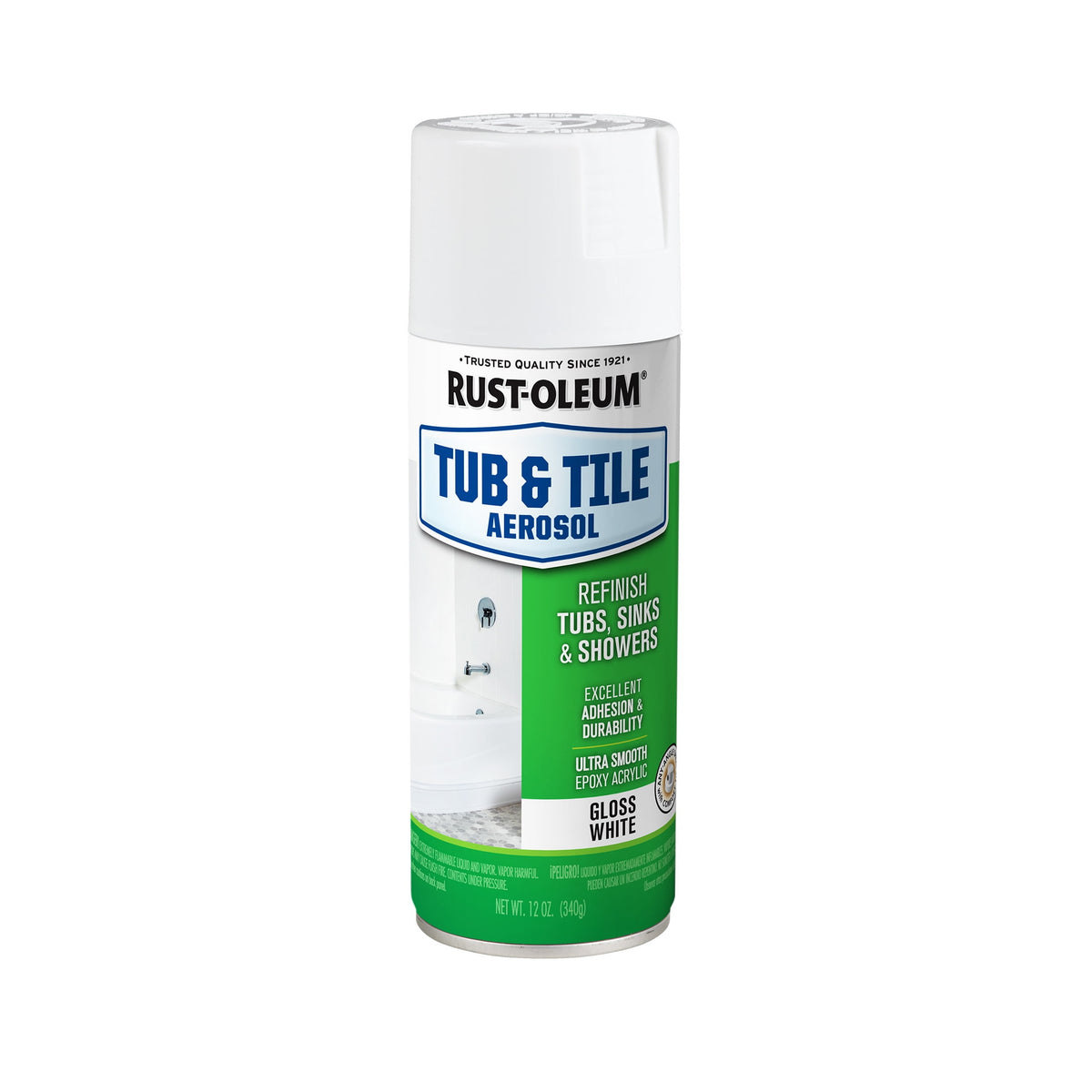 (2 pack) Rust-Oleum Tub and Tile White Spray Paint-280882, 12 oz