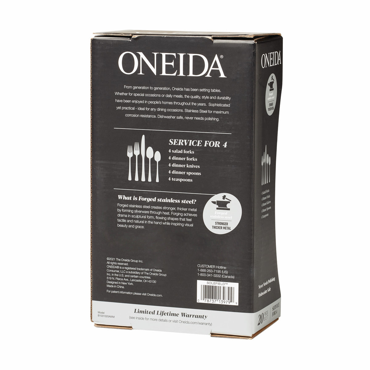 Oneida Solefield 20-Piece Stainless Steel Silverware Set (Service for 4)