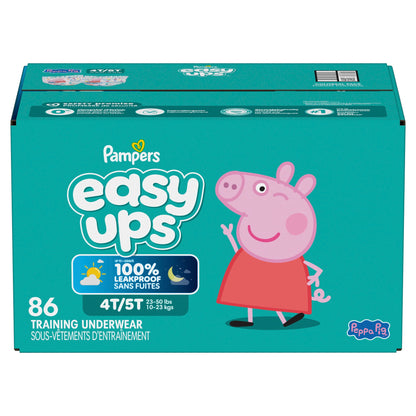 Pampers Easy Ups Peppa Potty Training Pants Girls Size 6 4T-5T, 86 Count (Select for More Options)