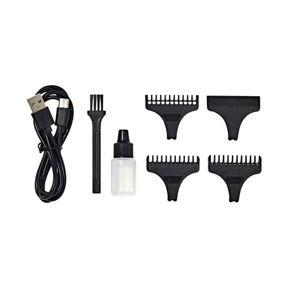 Kiss Precision Blade Cordless Hair Trimmer, Stainless Steel T-Blade, High-Speed Motor, Gold, 8 Pieces