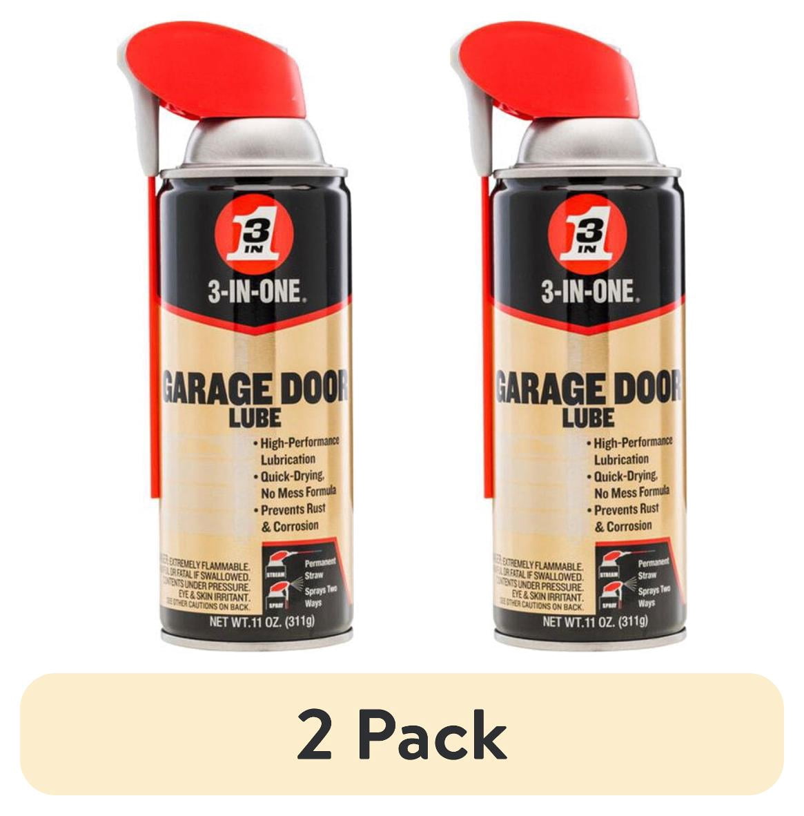 (6 pack) 3-IN-ONE Professional Garage Door Lubricant Smart Straw Sprays 2 Ways, 11 oz