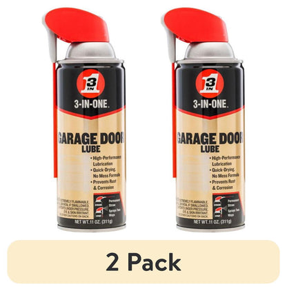 (6 pack) 3-IN-ONE Professional Garage Door Lubricant Smart Straw Sprays 2 Ways, 11 oz