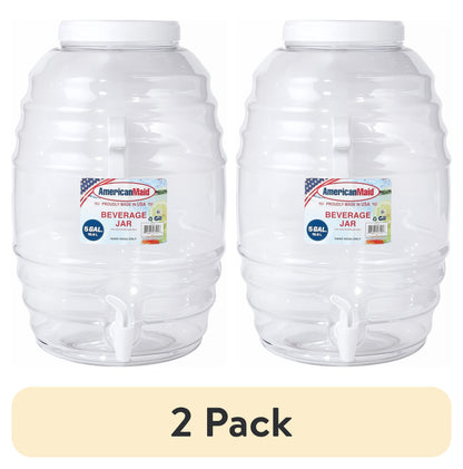 (2 pack) American Maid 5-Gallon Vitrolero Red Beverage Dispenser