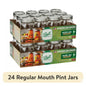 (4 pack) Ball Regular Mouth 16oz Pint Mason Jars with Lids & Bands, 12 Count