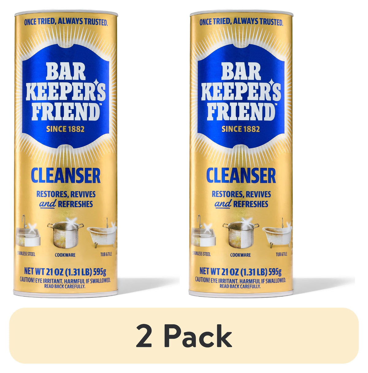 (12 pack) Bar Keepers Friend Cleanser Powder 21 OZ (595g) Trusted and True Since 1882