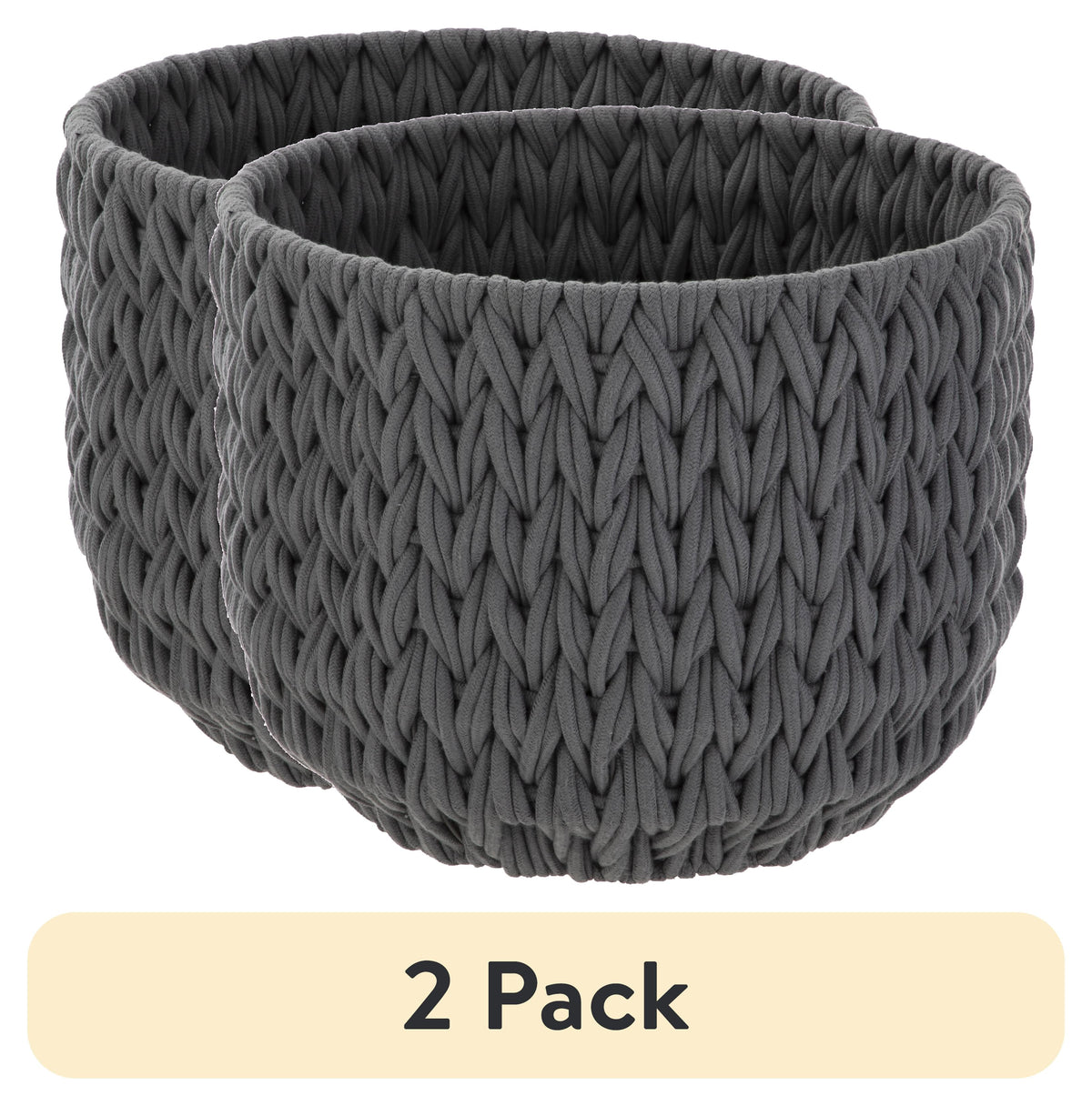 Better Homes & Gardens Closed-Weave Polyester Black Decorative Storage Basket