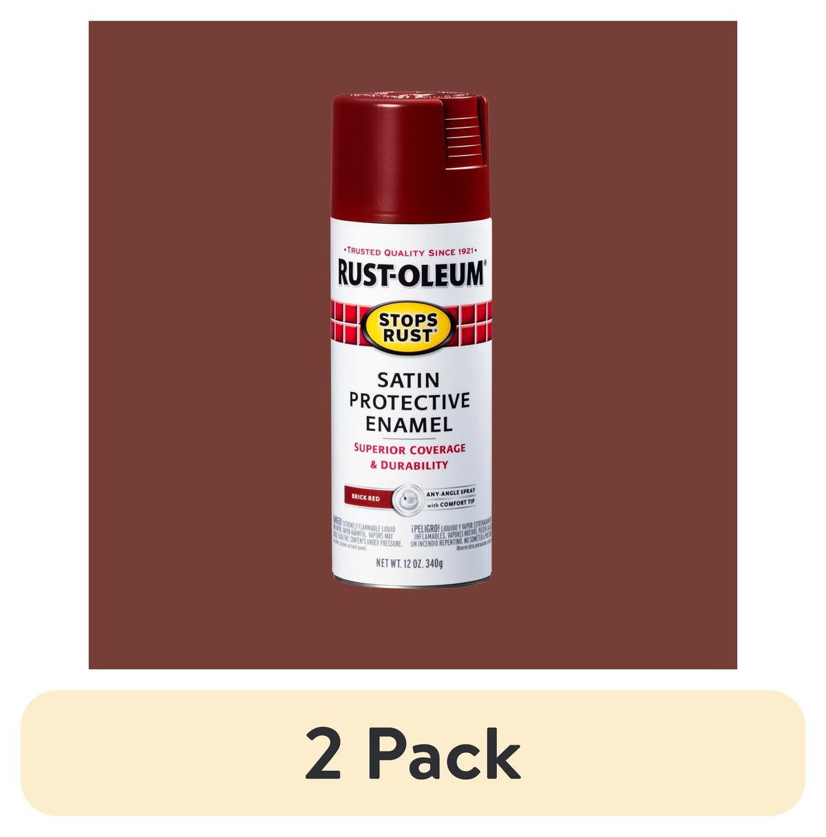 (6 pack) Orange, Rust-Oleum Stops Rust Protective Enamel Gloss Spray Paint-214084, 12 oz