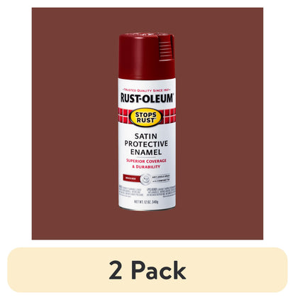 (6 pack) Orange, Rust-Oleum Stops Rust Protective Enamel Gloss Spray Paint-214084, 12 oz