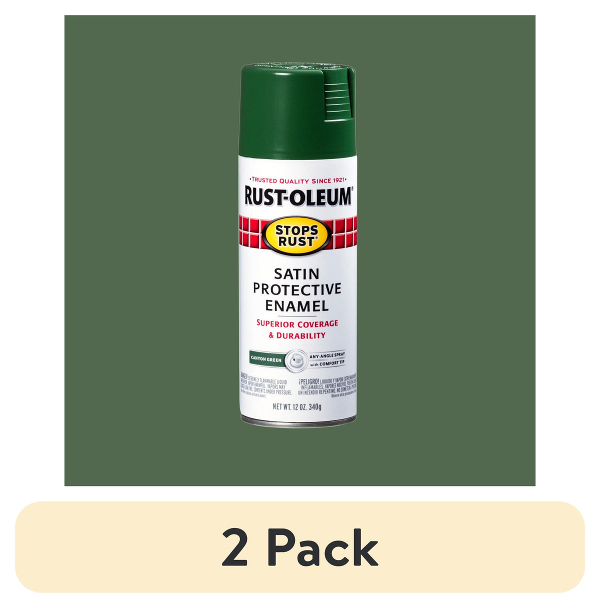 (6 pack) Orange, Rust-Oleum Stops Rust Protective Enamel Gloss Spray Paint-214084, 12 oz