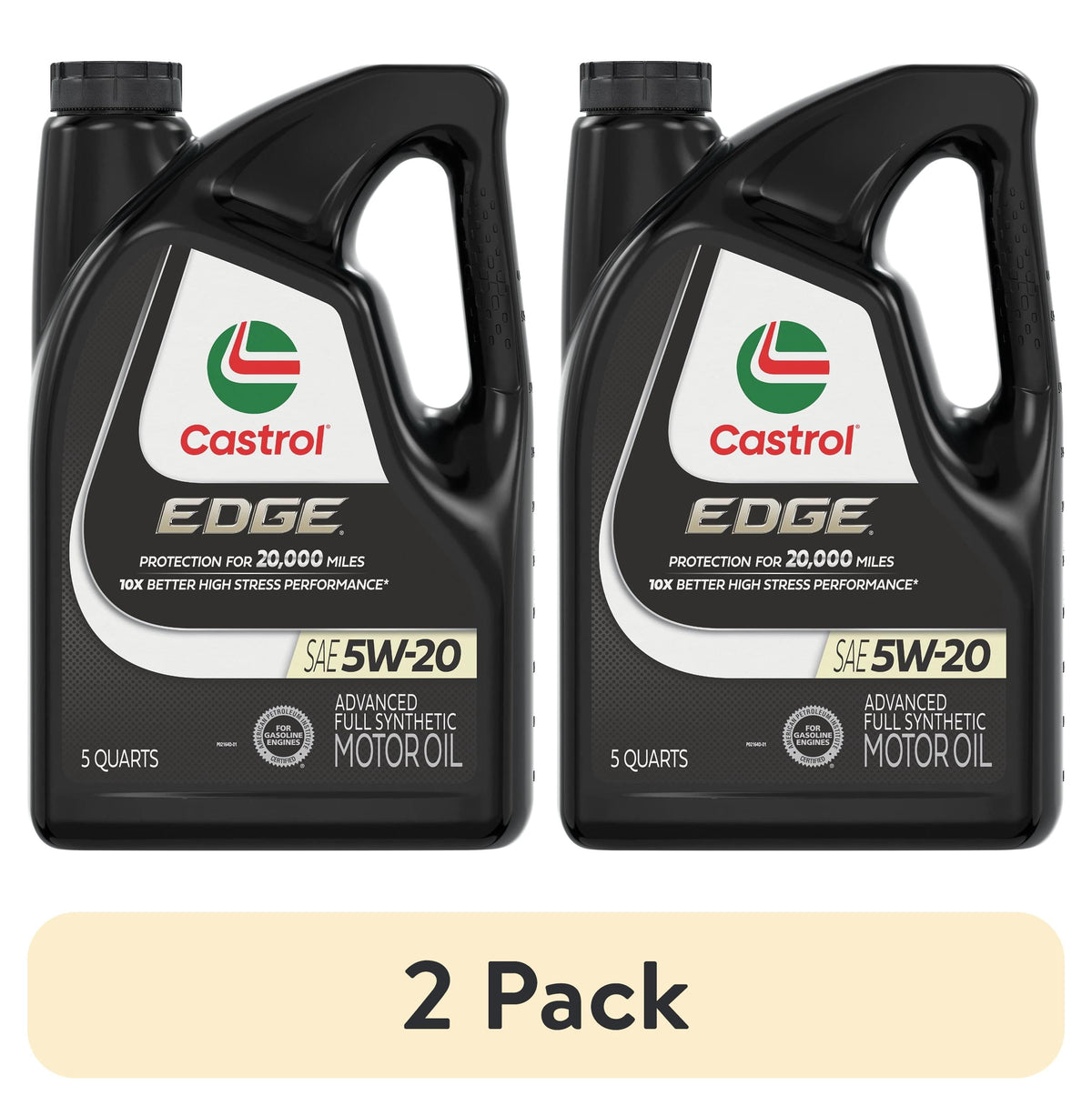 Castrol EDGE 5W-20 Advanced Full Synthetic Motor Oil, 5 Quarts