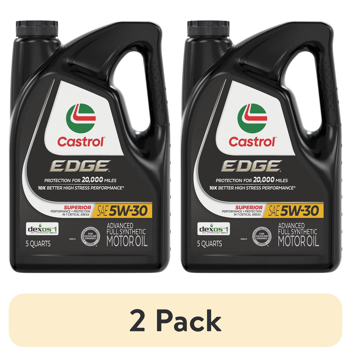 Castrol EDGE 5W-30 Advanced Full Synthetic Motor Oil, 5 Quarts RFID