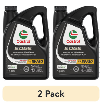 Castrol EDGE 5W-30 Advanced Full Synthetic Motor Oil, 5 Quarts RFID
