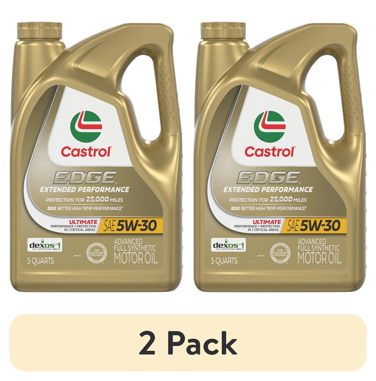 Castrol EDGE Extended Performance 5W-30 Advanced Full Synthetic Motor Oil, 5 Quarts