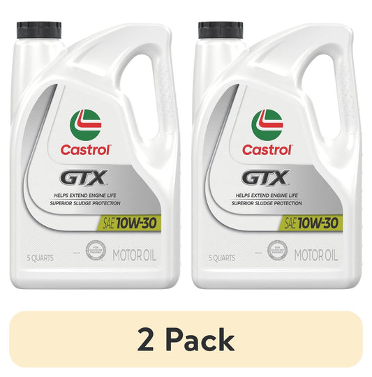 (2 pack) Castrol GTX 10W-30 Conventional Motor Oil, 5 Quarts