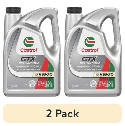 Castrol GTX Full Synthetic 5W-20 Motor Oil, 5 Quarts