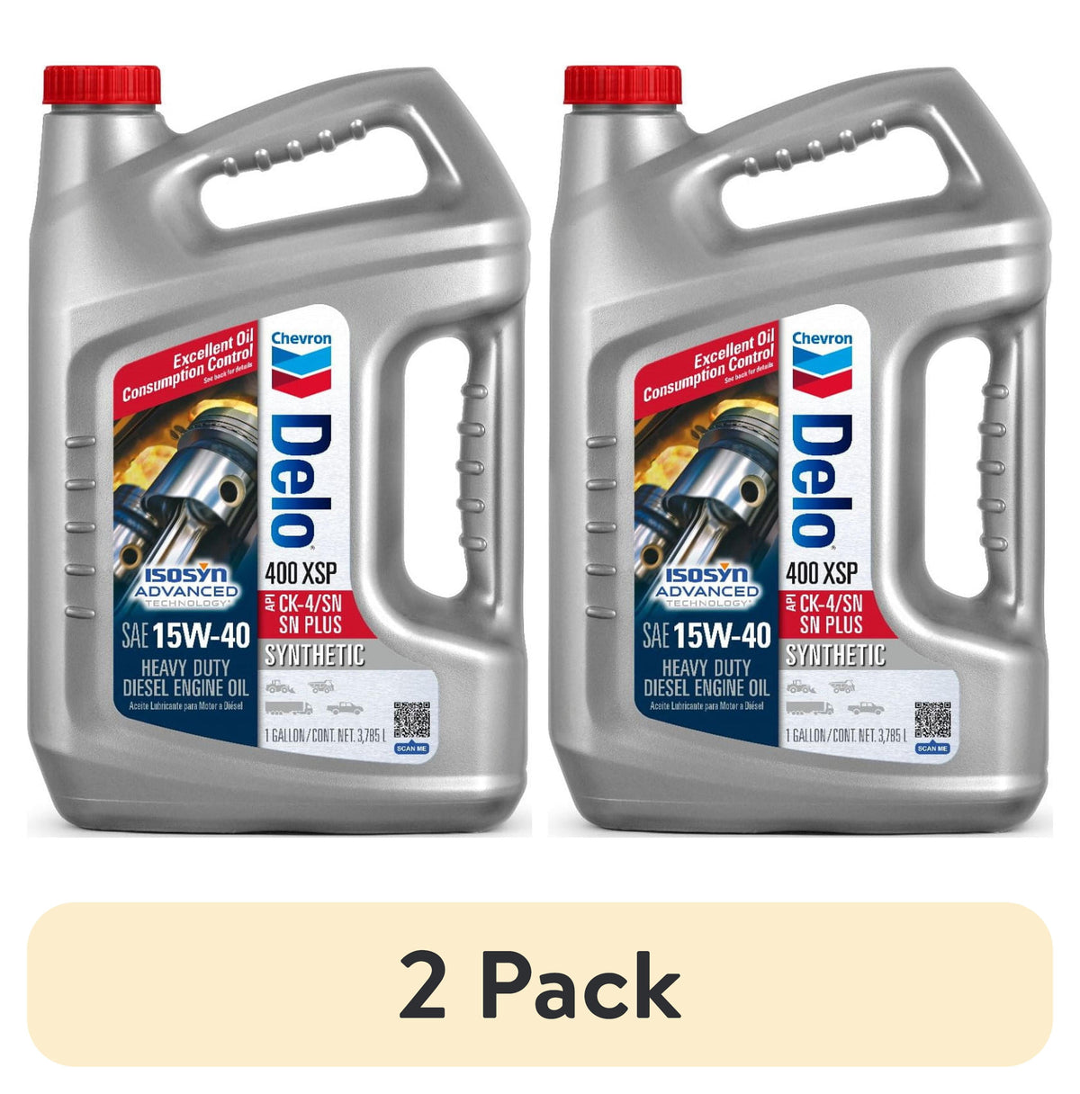 Chevron Delo XSP 15W-40 Heavy Duty Synthetic Diesel Motor Oil, 1 Gallon