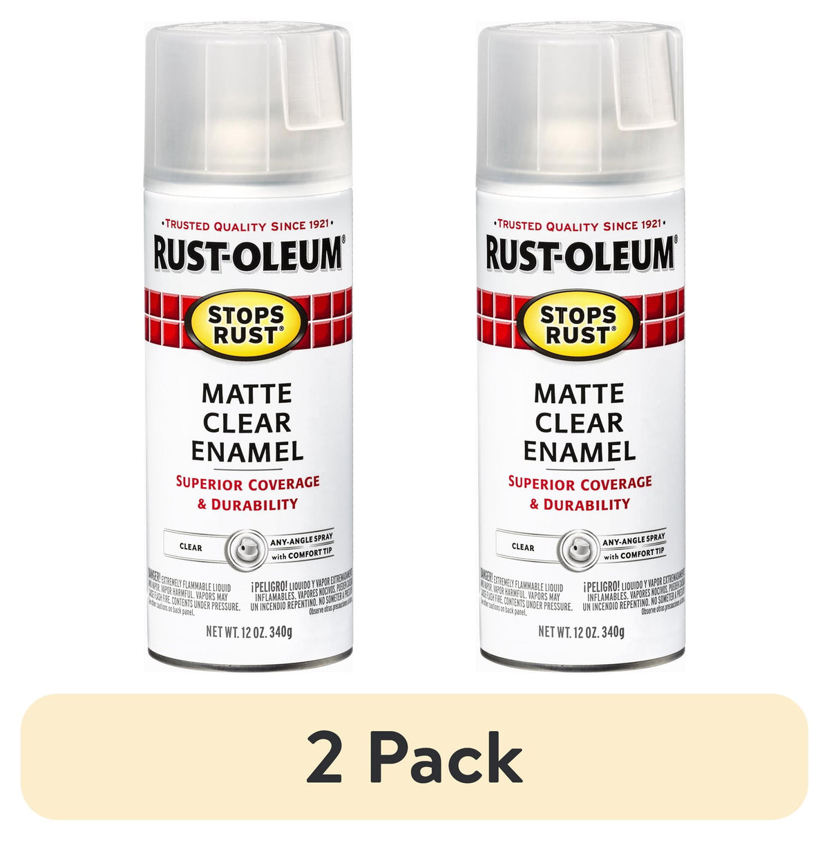 (6 pack) Orange, Rust-Oleum Stops Rust Protective Enamel Gloss Spray Paint-214084, 12 oz