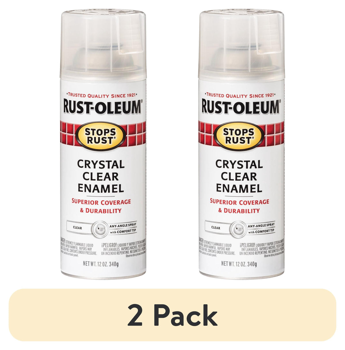 (6 pack) Orange, Rust-Oleum Stops Rust Protective Enamel Gloss Spray Paint-214084, 12 oz