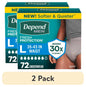 Depend Fresh Protection Incontinence Underwear for Men, Adult Diapers, L (40 Count)